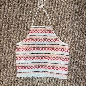 Stopped halter crop top American eagle small